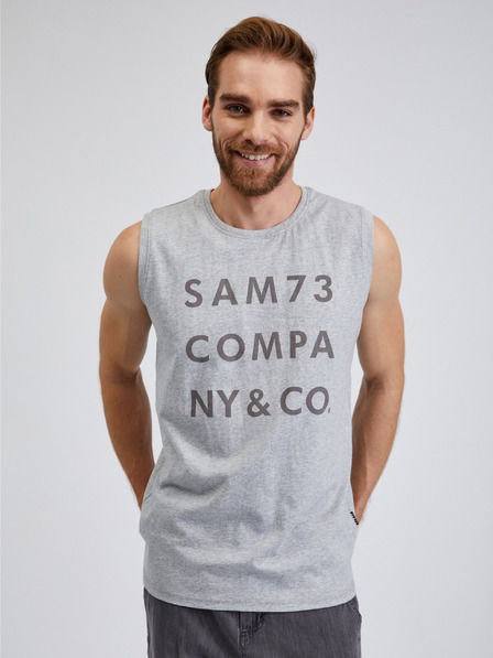 Sam 73 Hellgraues Herren-Tank-Top mit SAM 73 Edgar