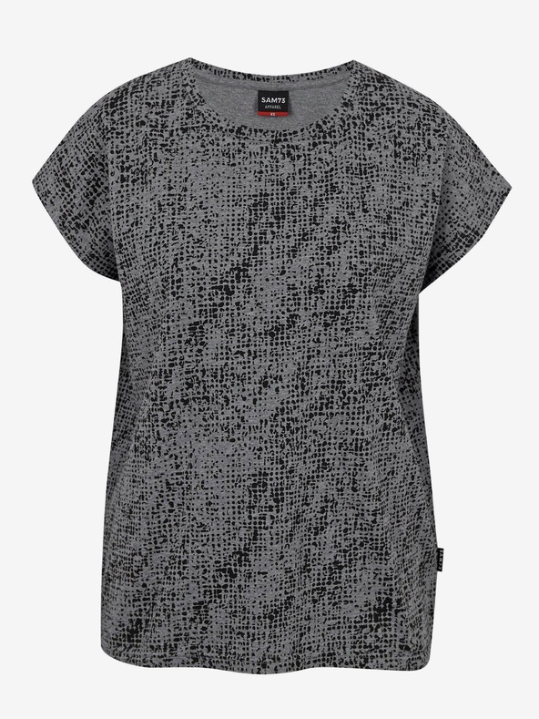 Sam 73 Dunkelgraues gemustertes Damen-T-Shirt SAM 73 Veronica