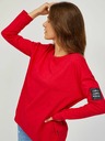Sam 73 Rotes Basic-Langarm-T-Shirt für Frauen SAM 73 Ariasa