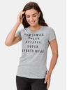 Sam 73 Hellgraues Damen-T-Shirt mit SAM 73 Penny bedruckt
