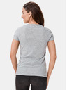 Sam 73 Hellgraues Damen-T-Shirt mit SAM 73 Penny bedruckt