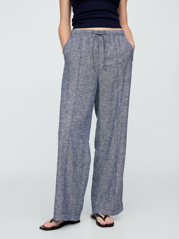 GAP Leinen-Hose Wide-Leg GAP