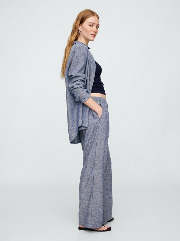 GAP Leinen-Hose Wide-Leg GAP