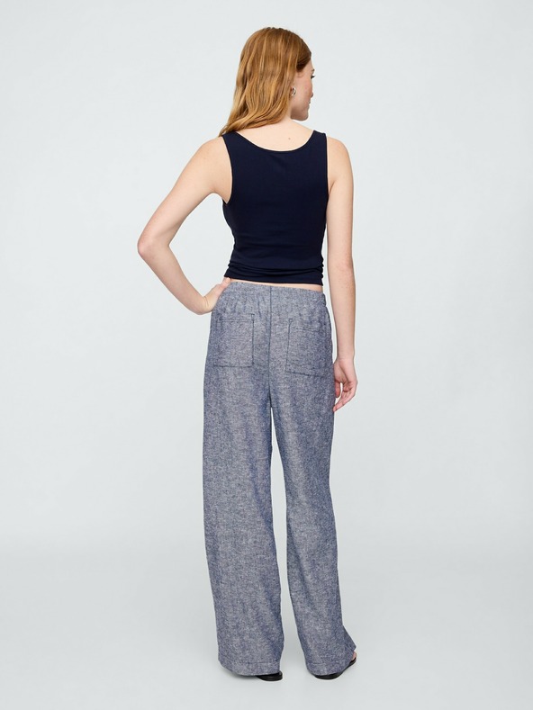 GAP Leinen-Hose Wide-Leg GAP