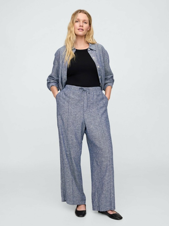 GAP Leinen-Hose Wide-Leg GAP