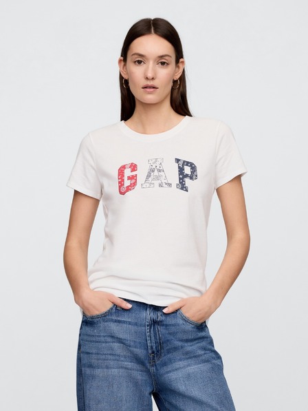 GAP Damen-T-Shirt mit Logo Americana GAP