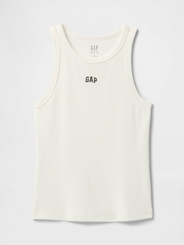 GAP Damen geripptes Top mit Logo Americana GAP
