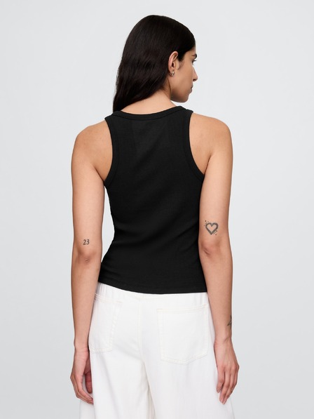 GAP Damen geripptes Top mit Logo Americana GAP