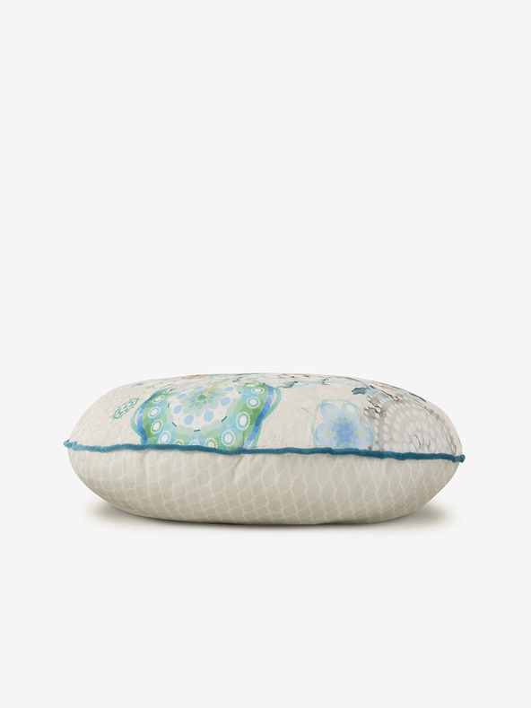 HIP Durchmesser 55 cm - Blau-cremefarbenes Wendekissen mit HIP Camunda-Motiv