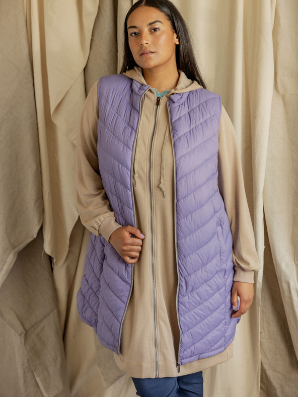 Fransa Lila Damen Steppweste Fransa