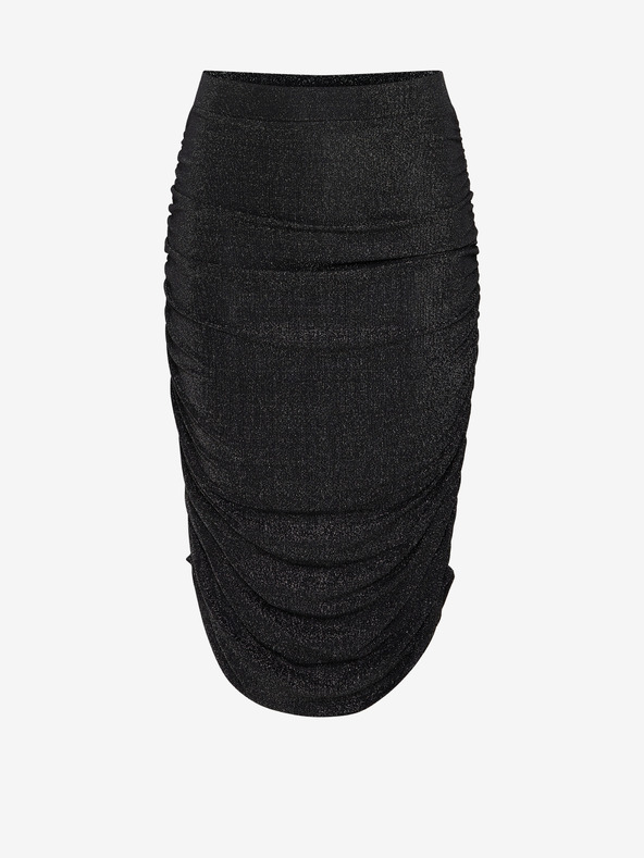 Fransa Fransa schwarzer Damen Metallic Etuirock