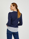 Orsay Dunkelblauer Damen Pullover mit Hemdeneinsatz ORSAY